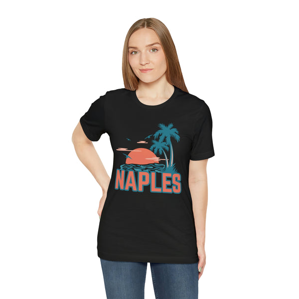 Naples, Florida T-Shirt - Retro Palm Tree & Beach Unisex Naples Shirt