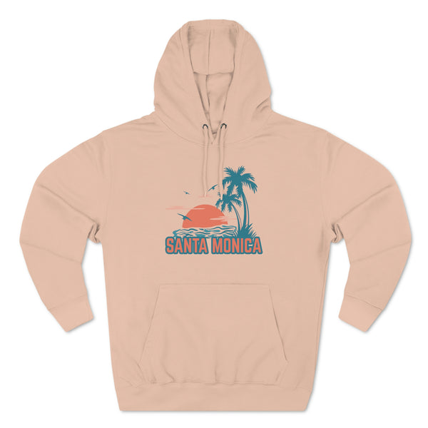 Premium Santa Monica, California Hoodie - Palm Tree Unisex Sweatshirt