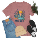 Oregon T-Shirt - Mountain Illustration Unisex Oregon Shirt-7