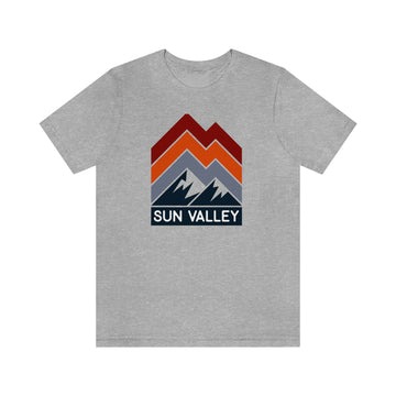 Buy athletic-heather Sun Valley, Idaho T-Shirt - Retro Mountain Unisex Sun Valley Shirt