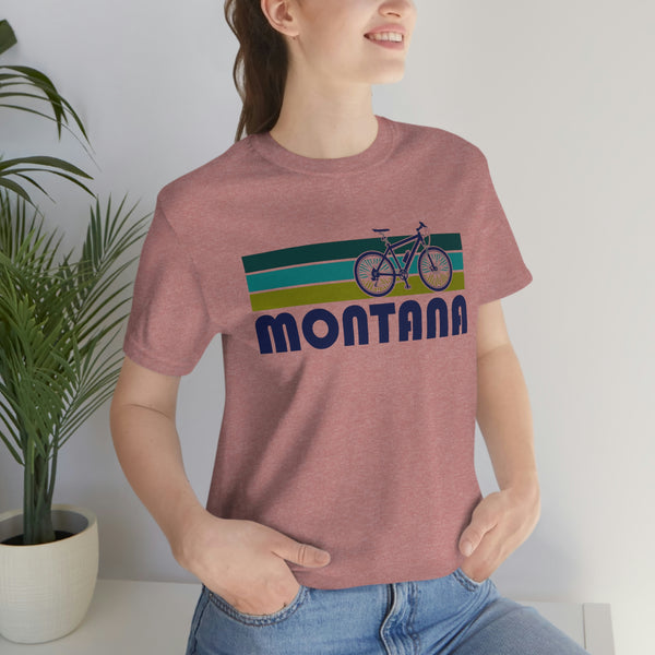 Montana T-Shirt - Retro Mountain Bike Adult Unisex Montana T Shirt