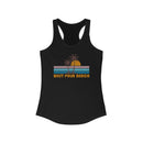 West Palm Beach, Florida Women's Tank - Retro Palm Tree Women's Racerback West Palm Beach Tank Top-2