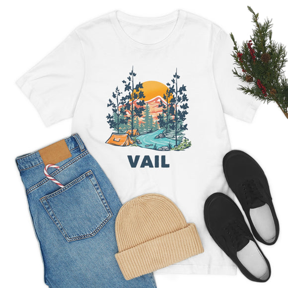 Vail, Colorado T-Shirt - Mountain Illustration Unisex Vail Shirt