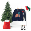 Maui, Hawaii Sweatshirt - Unisex Retro Palm Tree Crewneck Maui Sweatshirt-9