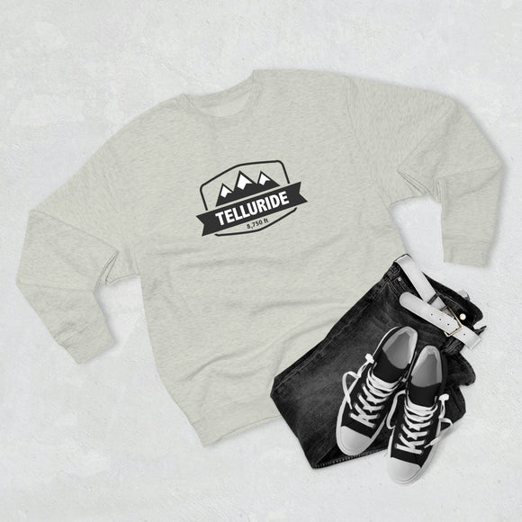 Premium Telluride, Colorado Crewneck Sweatshirt - Retro Unisex Sweatshirt