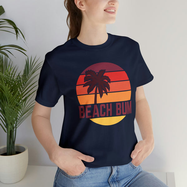 Beach Bum T-Shirt - Retro Palm Tree Unisex Beach Bum Shirt