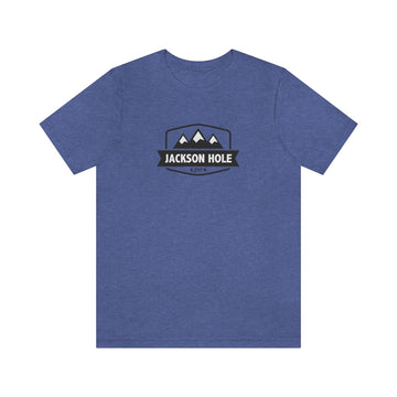 Buy heather-true-royal Jackson Hole, Wyoming T-Shirt - Altitude Badge Unisex Jackson Hole Shirt