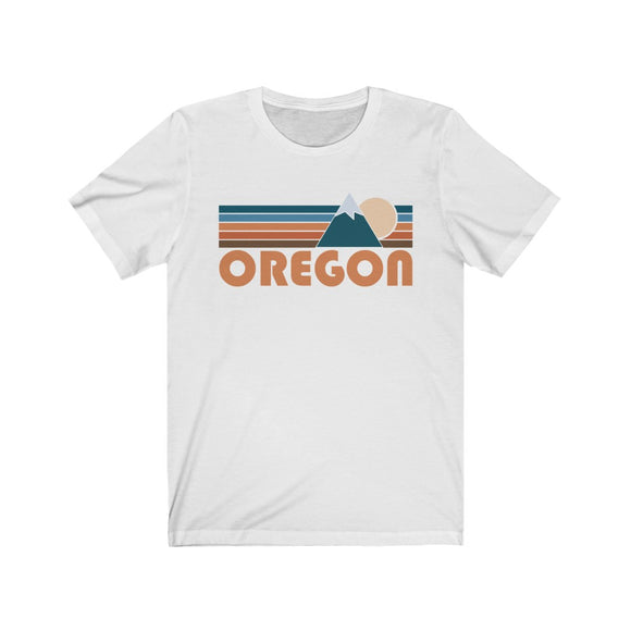 Oregon T-Shirt - Retro Mountain Adult Unisex Oregon T Shirt