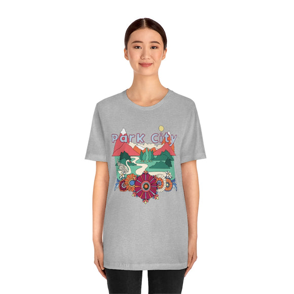 Park City T-Shirt - Retro Mountain / Hippie Style Park City, Utah Shirt