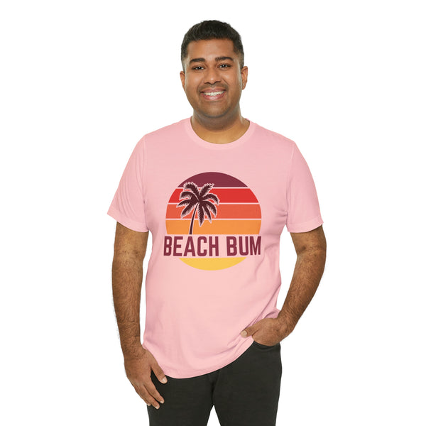 Beach Bum T-Shirt - Retro Palm Tree Unisex Beach Bum Shirt
