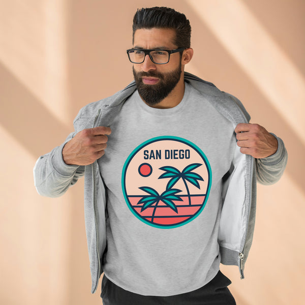 Premium San Diego, California Crewneck Sweatshirt - Retro Unisex Sweatshirt