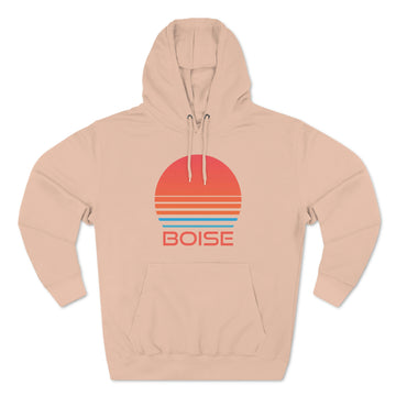 Buy pale-pink Premium Boise, Idaho Hoodie - Retro 80s Unisex Sweatshirt