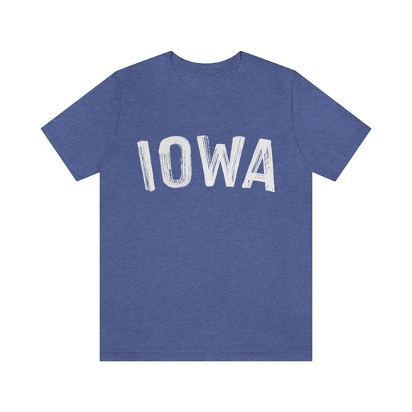 Iowa T-Shirt - Paint Text Unisex Iowa Shirt