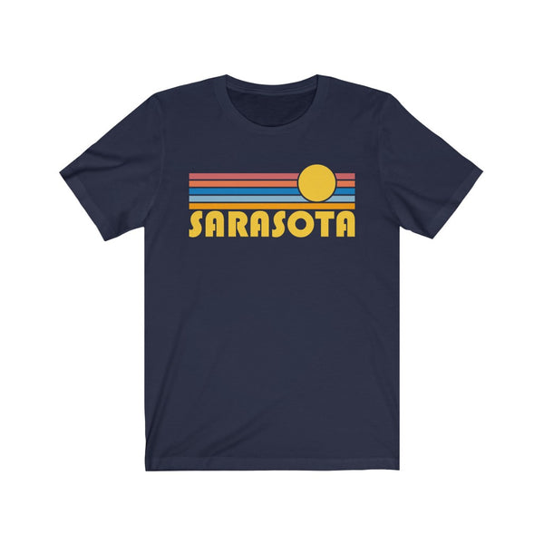 Sarasota, Florida T-Shirt - Retro Sunrise Adult Unisex Sarasota T Shirt
