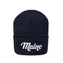 Maine Beanie - Adult Hand Lettered Embroidered Maine Knit Hat-10