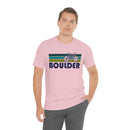 Boulder T-Shirt - Retro Mountain Bike Adult Unisex Boulder, Colorado T Shirt-59