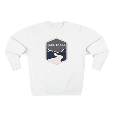 Buy white Premium Lake Tahoe, California Crewneck Sweatshirt - Retro Unisex Sweatshirt