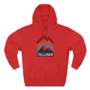 Buy red Premium Telluride, Colorado Hoodie - Retro Unisex Sweatshirt - Retro Stripe