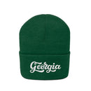 Georgia Beanie - Adult Hand Lettered Embroidered Georgia Knit Hat-2