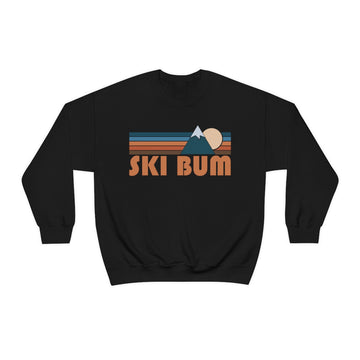 Buy black Ski Bum Sweatshirt - Retro Mountain Unisex