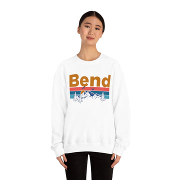 Bend, Oregon Crewneck Sweatshirt - Mountain & Birds Unisex - 0