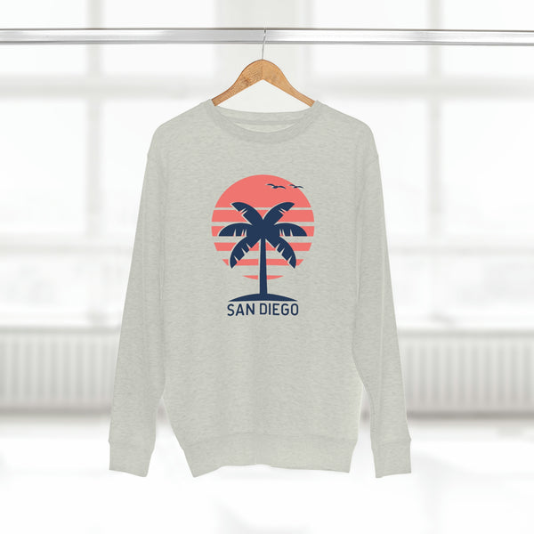 Premium San Diego, California Crewneck Sweatshirt - Retro Unisex Sweatshirt