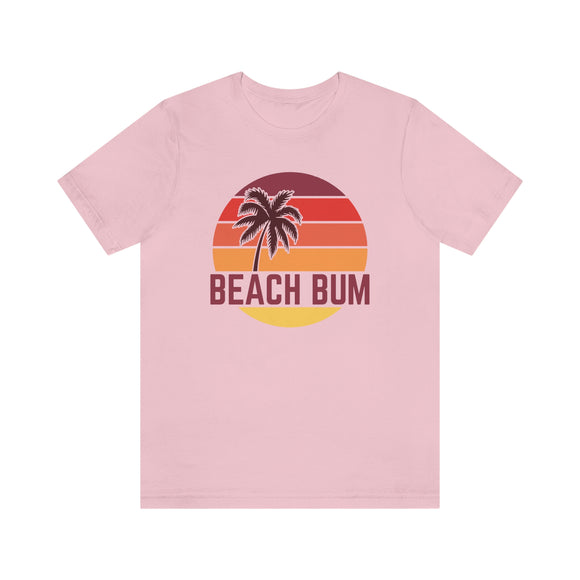 Beach Bum T-Shirt - Retro Palm Tree Unisex Beach Bum Shirt