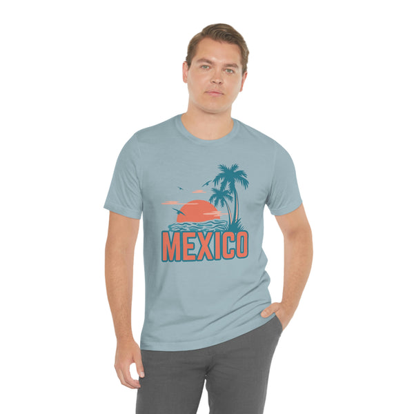 Mexico T-Shirt - Retro Palm Tree & Beach Unisex Mexico Shirt
