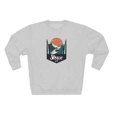 Buy heather-grey Premium Stowe, Vermont Crewneck Sweatshirt - Retro Unisex Sweatshirt