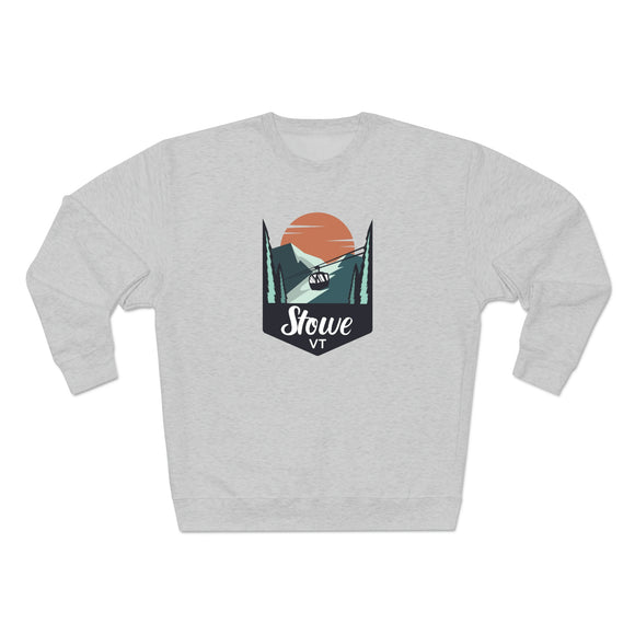 Premium Stowe, Vermont Crewneck Sweatshirt - Retro Unisex Sweatshirt