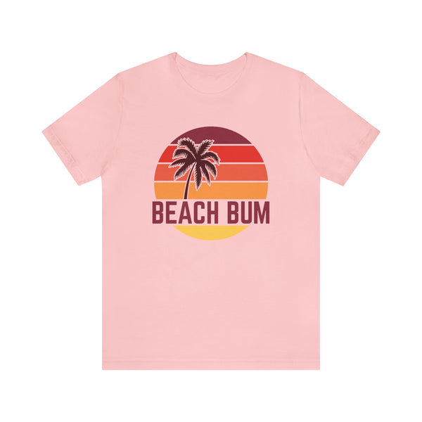 Beach Bum T-Shirt - Retro Palm Tree Unisex Beach Bum Shirt
