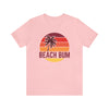 Beach Bum T-Shirt - Retro Palm Tree Unisex Beach Bum Shirt