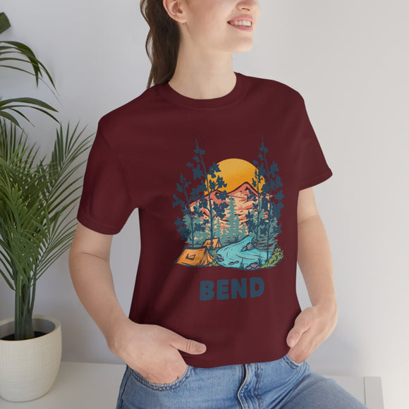 Bend, Oregon T-Shirt - Mountain Illustration Bend Washington Shirt