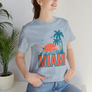 Miami, Florida T-Shirt - Retro Palm Tree & Beach Unisex Miami Shirt-9