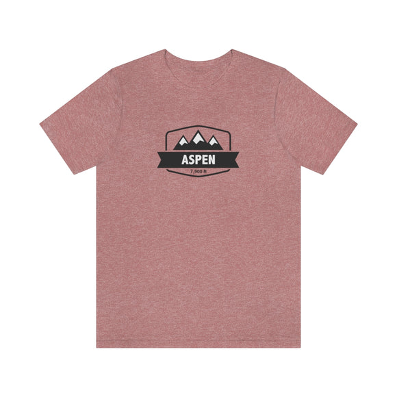 Aspen, Colorado T-Shirt - Altitude Badge Unisex Aspen Shirt