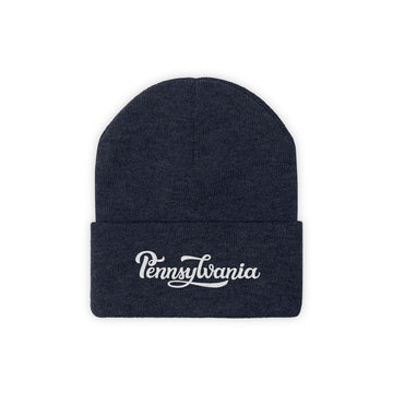 Pennsylvania Beanie - Adult Hand Lettered Embroidered Pennsylvania Knit Hat