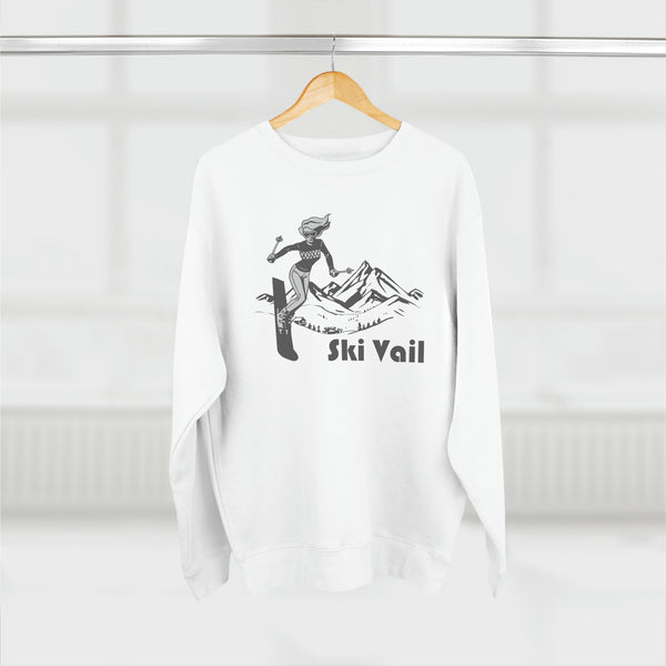 Premium Vail, Colorado Crewneck Sweatshirt - Retro Unisex Sweatshirt