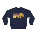 Detroit, Michigan Sweatshirt - Retro Sunrise Unisex-25