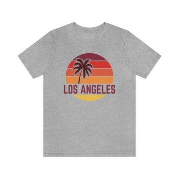 Buy athletic-heather Los Angeles, California T-Shirt - Retro Palm Tree Unisex Los Angeles Shirt