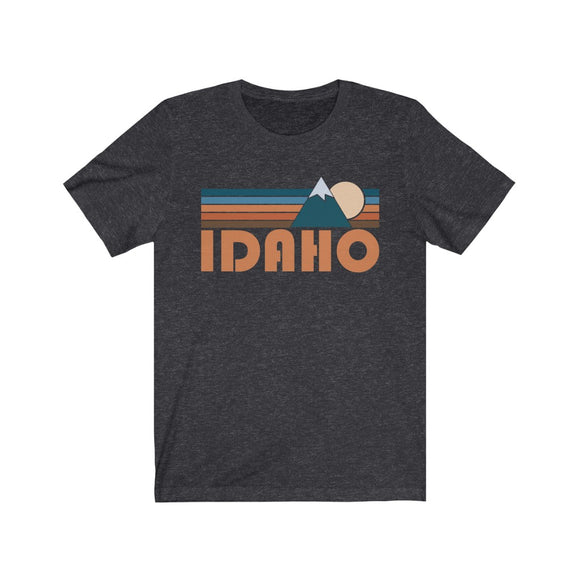 Idaho T-Shirt - Retro Mountain Adult Unisex Idaho T Shirt
