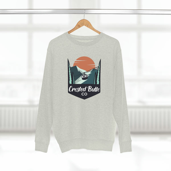 Premium Crested Butte, Colorado Crewneck Sweatshirt - Retro Unisex Sweatshirt