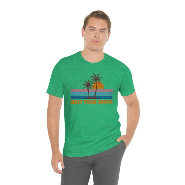 West Palm Beach, Florida T-Shirt - Retro Palm Tree Unisex West Palm Beach Shirt