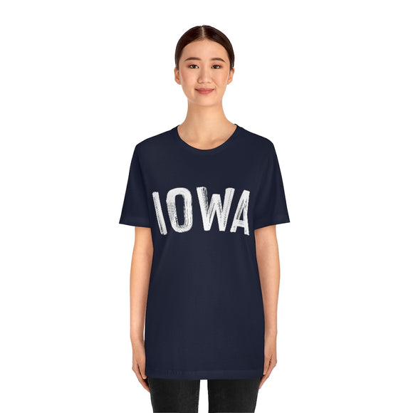 Iowa T-Shirt - Paint Text Unisex Iowa Shirt