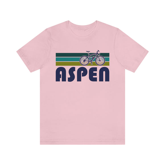 Aspen T-Shirt - Retro Mountain Bike Adult Unisex Aspen, Colorado T Shirt
