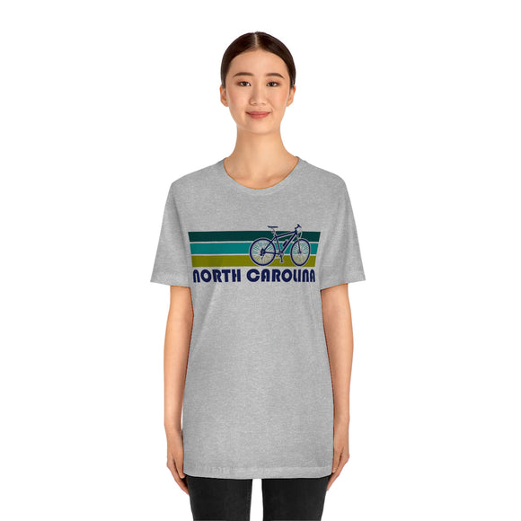 North Carolina T-Shirt - Retro Mountain Bike Adult Unisex North Carolina T Shirt