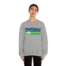 Portland, Oregon Sweatshirt - Retro Trees Unisex-10