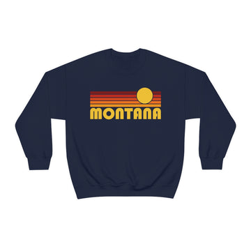 Buy navy Montana Sweatshirt - Retro Sunset Unisex
