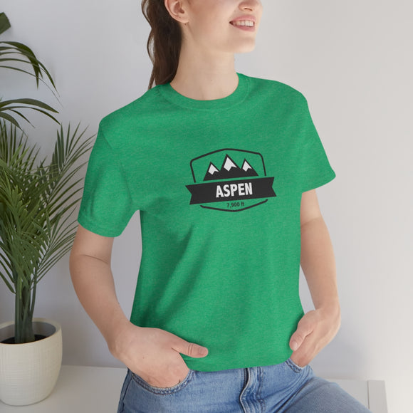 Aspen, Colorado T-Shirt - Altitude Badge Unisex Aspen Shirt