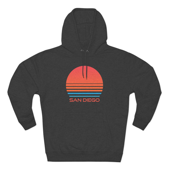 Premium San Diego, California Hoodie - Retro 80s Unisex Sweatshirt