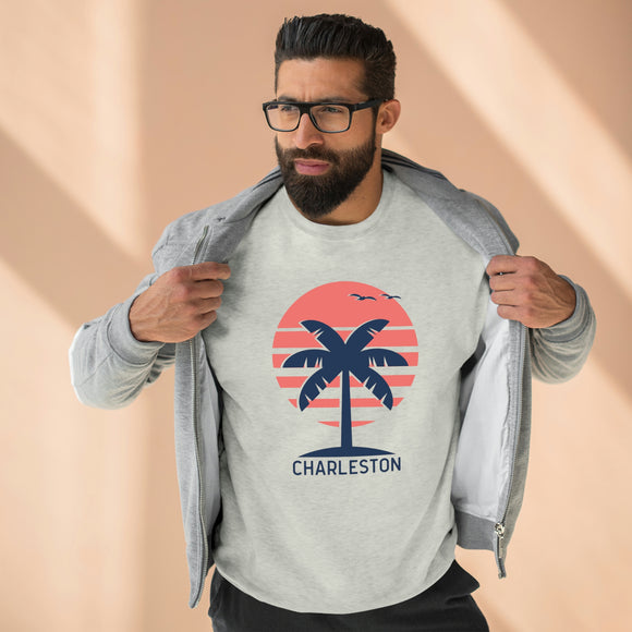 Premium Charleston, South Carolina Crewneck Sweatshirt - Retro Unisex Sweatshirt